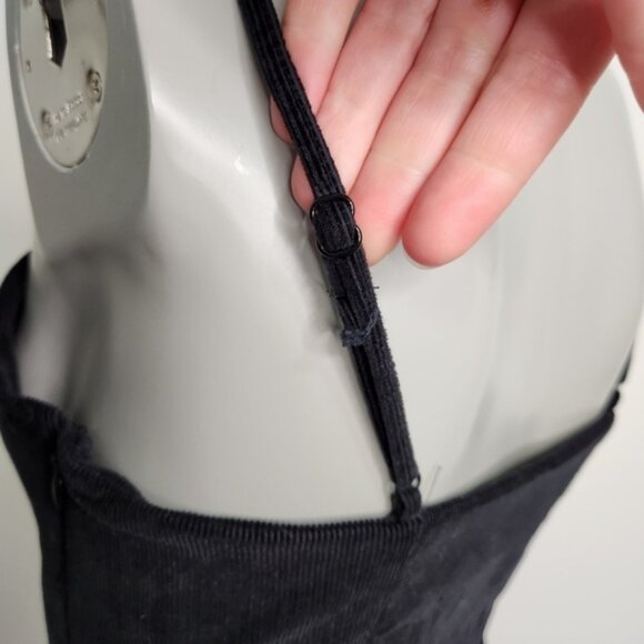 Aritzia X Wilfred Isabella Black Corduroy Mini Dress Size 4 - Picture 13 of 16